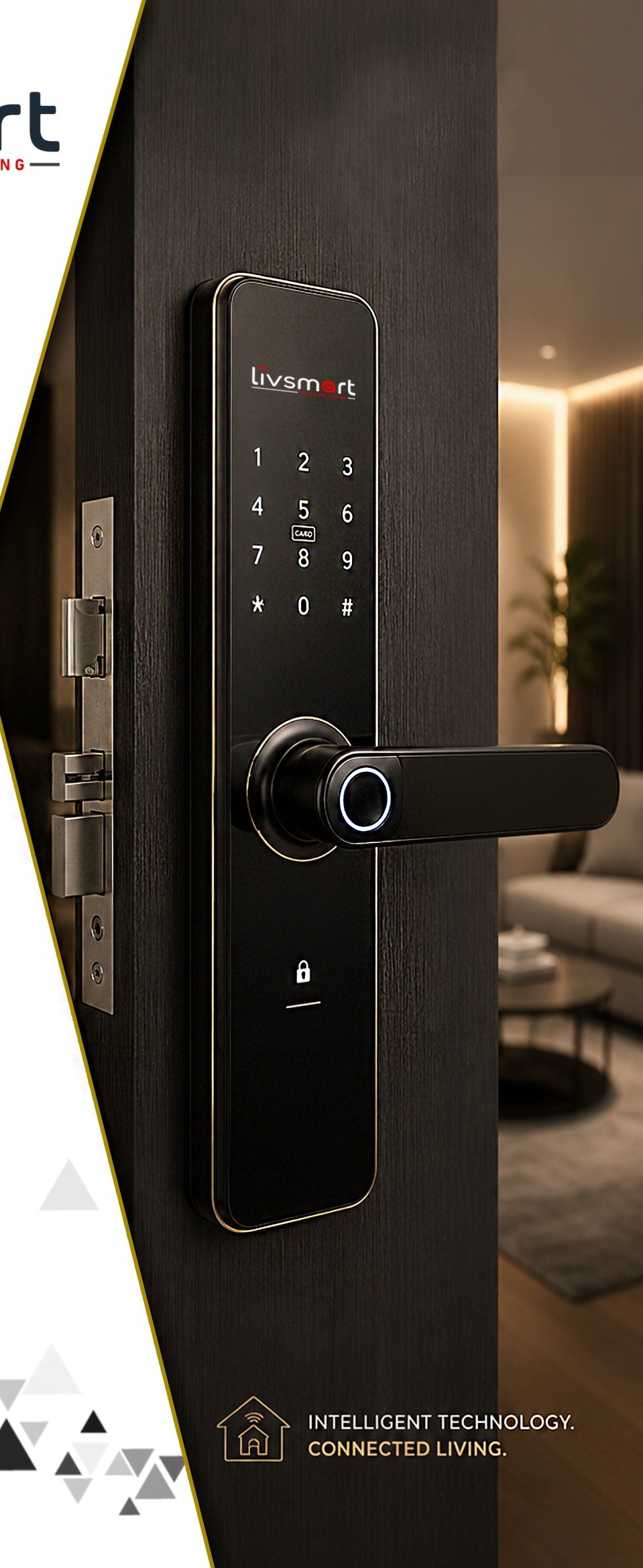 LivSmart smart digital lock on a premium door